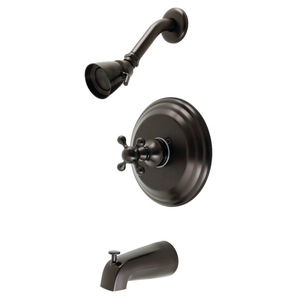 Tub and Shower Faucet, 3, Wall Mount, Oil Rubbed Bronze